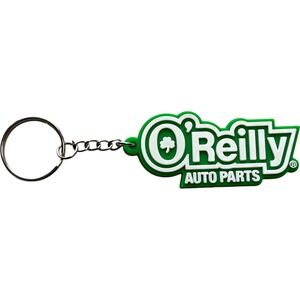 O'Reilly Auto Parts Green Rubber Logo Keychain – Promotional Fob